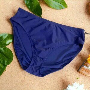 Island Escape Hipster Bikini Bottoms Navy